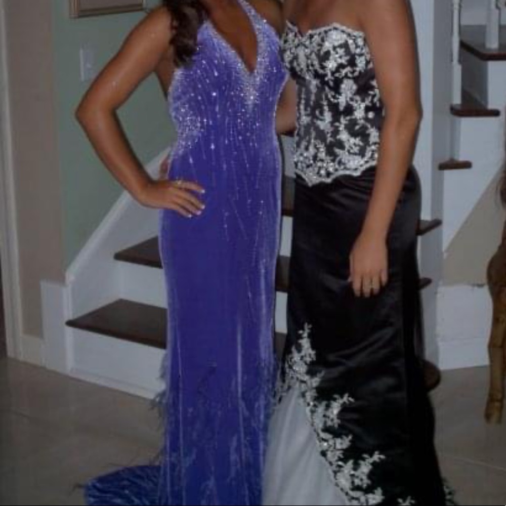 Purple velvet from formal dress